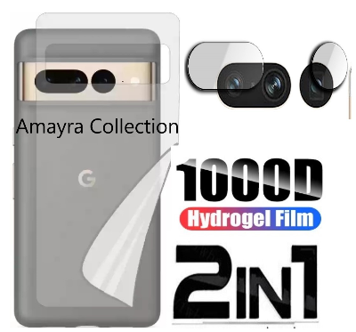 Picture of 2in1 Back Protector Combo Pack for Google Pixel 7 Pro 5G (Back Hydrogel Poly Protector + Camera Lens Protector)