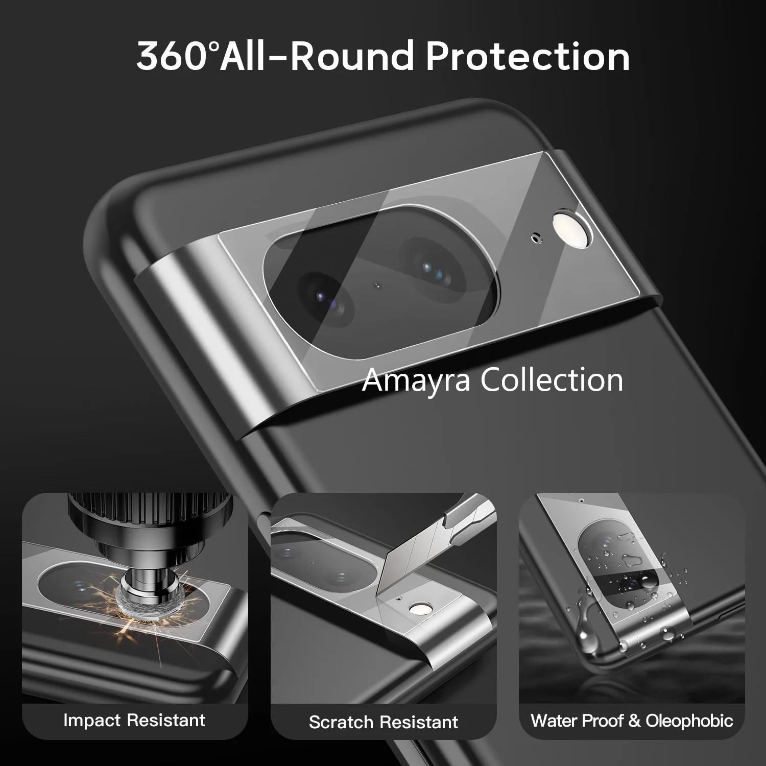 Picture of Google Pixel 8a 5G  Back Camera Lens Screen Protector Rear Camera Lens Screen Protector,Upgraded HD,Clear Scratch Resistant(Nano Poly)