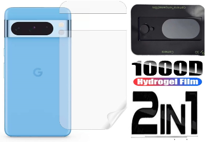 Picture of 2in1 Back Protector Combo Pack for Google Pixel 8a 5G (Back Hydrogel Poly Protector+9h Camera Lens Protector)