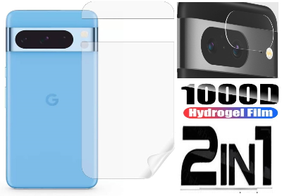 Picture of 2in1 Back Protector Combo Pack for Google Pixel 8a 5G (Back Hydrogel Poly Protector+Camera Lens Protector)