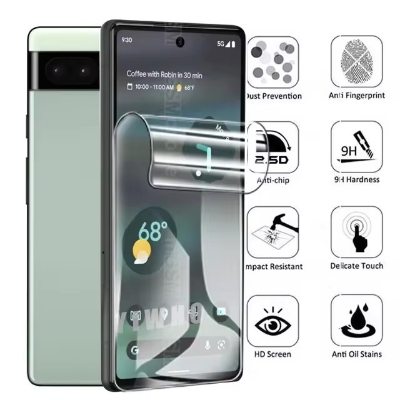 Picture of 3in1 Protector Combo Pack for Google Pixel 8 Pro 5G (Front Hydrogel Screen Protector Poly+Back Hydrogel Poly Protector+Camera Lens Protector)