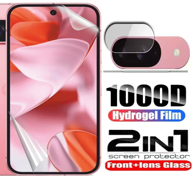 Picture of 2in1 Protector Combo Pack for Google Pixel 9a 5G (Front Hydrogel Screen Protector Poly+Camera Lens Protector)