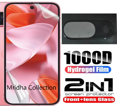 Picture of 2in1 Protector Combo Pack for Google Pixel 9a 5G (Front Hydrogel Screen Protector Poly+9h Camera Lens Protector)