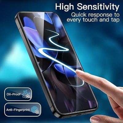 Picture of Google Pixel 9 5G (5D 9D 11D 13D 21D) Screen Protector Tempered Glass Film 9H Hardness Full Coverage No Bubbles and Fingerprint Scratch-Resistant