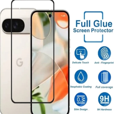 Picture of 3in1 Protector Combo Pack for Google Pixel 9 Pro 5G (Premium Full Screen Protector Glass+Back Hydrogel Protector Poly+Camera Lens Protector)