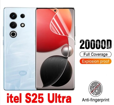 Picture of 2in1 Protector Combo Pack for itel S25 Ultra (Front Hydrogel Screen Protector Poly + Camera Lens Protector)