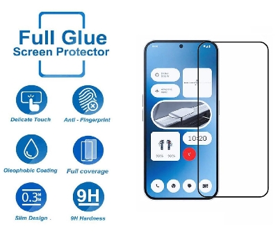 Picture of Nothing Phone 3 Premium Full Coverage Glass Protector Tempered Glass Screen Protector 9H Hardness Full Coverage
