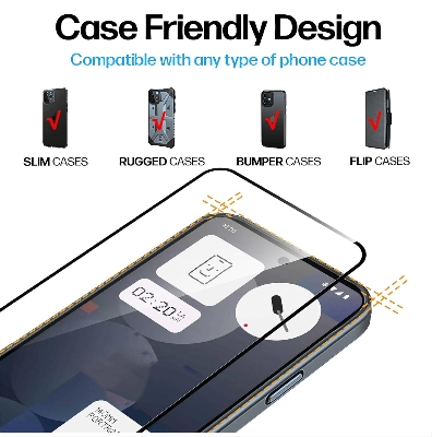 Picture of Nothing Phone 3a Pro Premium Full Coverage Glass Protector Tempered Glass Screen Protector 9H Hardness Full Coverage
