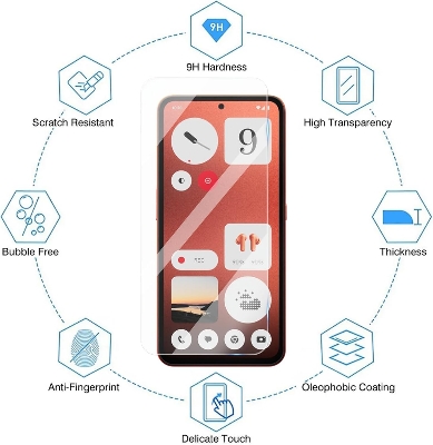 Picture of Nothing CMF Phone 1 Screen Protector 3D Tempered Clear Screen protector Premium Product Gorilla Glass Transparent Clear Ultra Thin - Durable & Scratch Resistant - Easy to Install