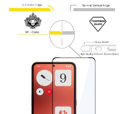 Picture of Nothing CMF Phone 2 Pro (5D 9D 11D 13D 21D) Screen Protector Tempered Glass Film 9H Hardness Full Coverage No Bubbles and Fingerprint Scratch-Resistant