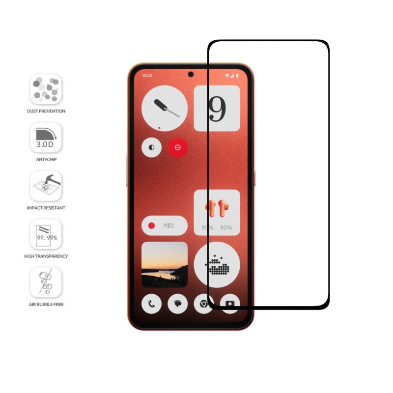 Picture of 2in1 Protector Combo Pack for Nothing CMF Phone 2 Pro (Premium Full Screen Protector Glass + Camera Lens Protector)