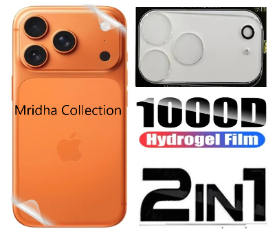 Picture of 2in1 Back Protector Combo Pack for Apple iPhone 17 Pro (Back Hydrogel Poly Protector + 3D Camera Lens Protector Glass)