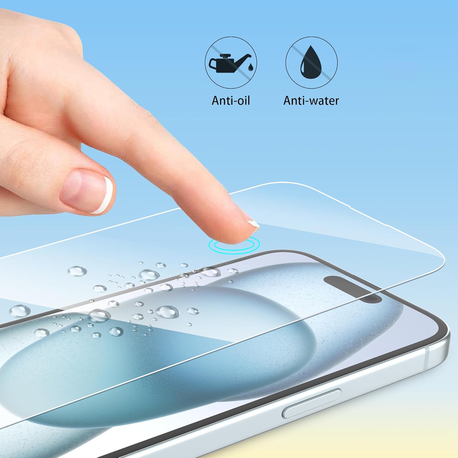 Picture of Apple iPhone 17 Pro Screen Protector 3D Tempered Clear Screen protector Gorilla Glass Transparent Clear Ultra Thin