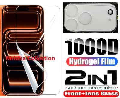 Picture of 2in1 Protector Combo Pack for Apple iPhone 17 Pro (Front Hydrogel Screen Protector Poly + 3D Camera Lens Protector Glass)