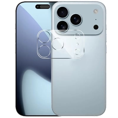 Picture of Apple iPhone 17 Pro Max Back 9H Full Camera Lens Protector Rear 9H 3D Camera Lens Protector,Upgraded HD,Clear Scratch Resistant [With Photo Friendly Flash Cut]