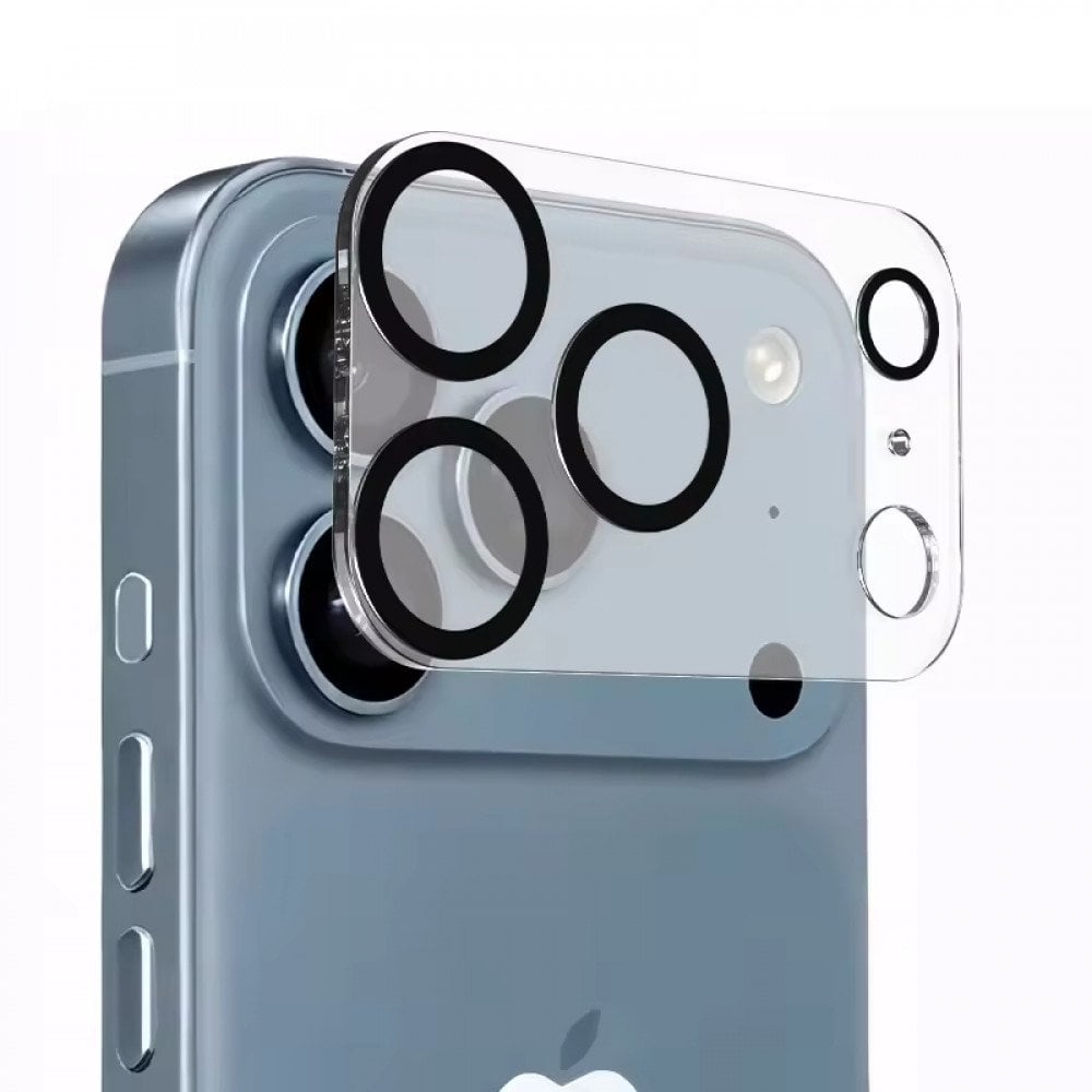 Picture of Apple iPhone 17 Pro Max Back 9H Full Camera Lens Protector Rear 9H 3D Camera Lens Protector,Upgraded HD,Clear Scratch Resistant [With Photo Friendly Flash Cut]