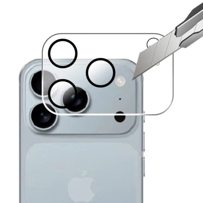Picture of Apple iPhone 17 Pro Max Back 9H Full Camera Lens Protector Rear 9H 3D Camera Lens Protector,Upgraded HD,Clear Scratch Resistant [With Photo Friendly Flash Cut]