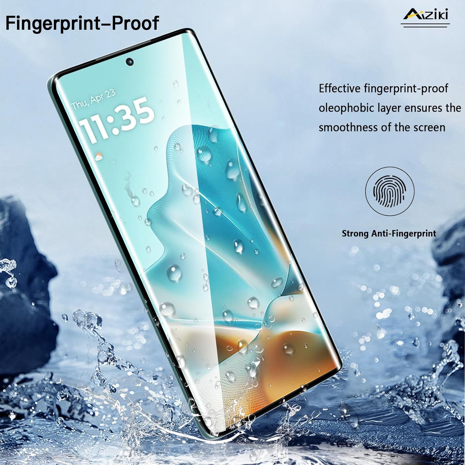 Picture of Motorola Edge 60s 5G Full Glue 9D Curved Tempered Glass Screen Protector Edge to Edge Fit Protection Tempered Glass (Black)