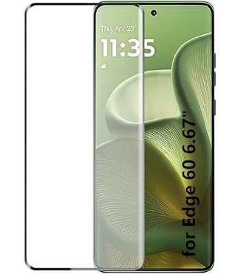 Picture of Motorola Edge 60 Fusion 5g Full Glue 9D Curved Tempered Glass Screen Protector Edge to Edge Fit Protection Tempered Glass (Black)
