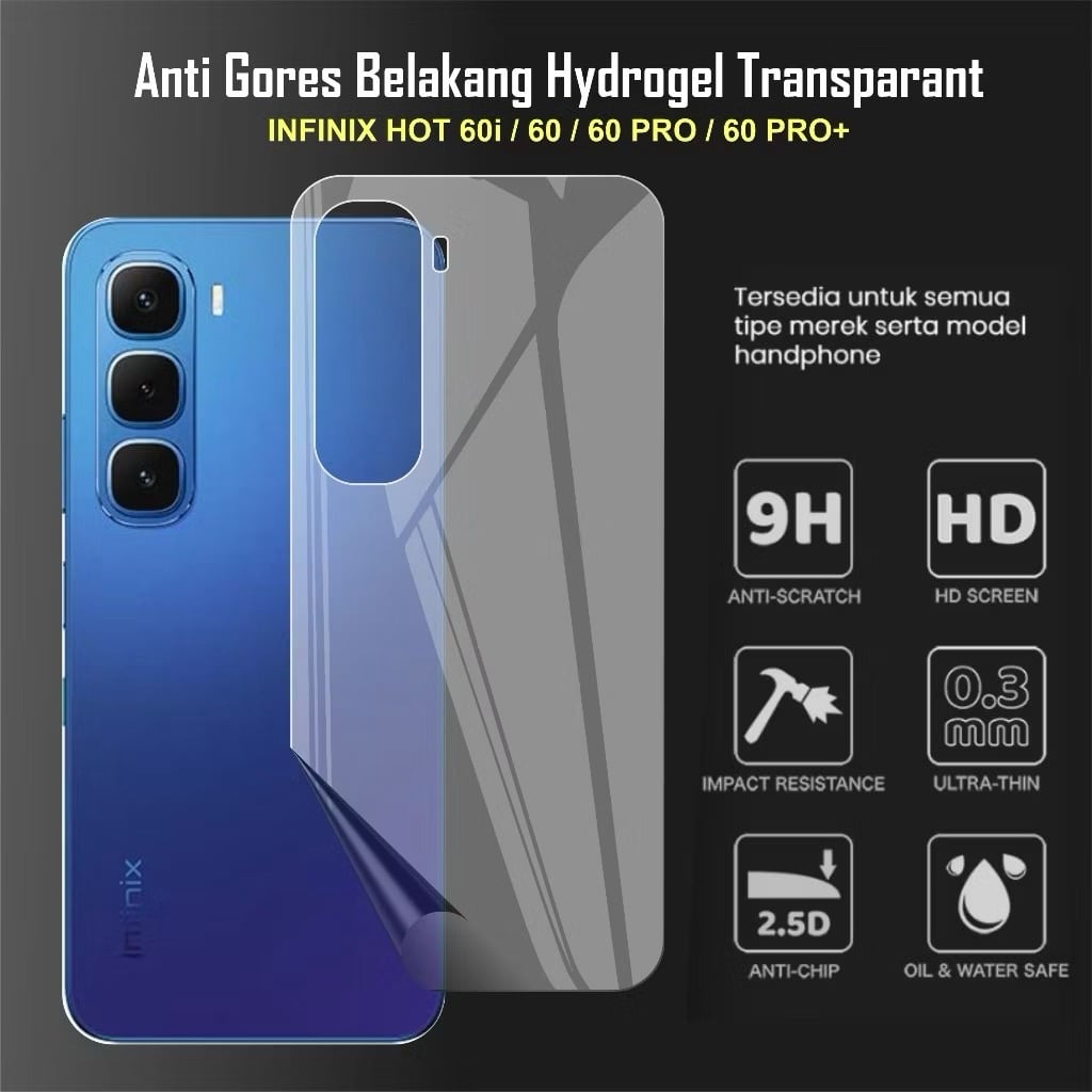 Picture of Infinix Hot 60 Pro+ / Infinix Hot 60 Pro Plus (4 Layers) TPU Hydrogel Machine Cutting Screen Protector Film Anti-Shatter / High Definition (Back Poly)