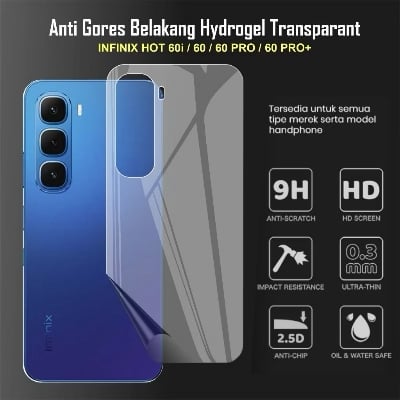 Picture of 2in1 Back Protector Combo Pack for Infinix Hot 60 Pro+ / Infinix Hot 60 Pro Plus (Back Hydrogel Poly Protector + Camera Lens Protector)