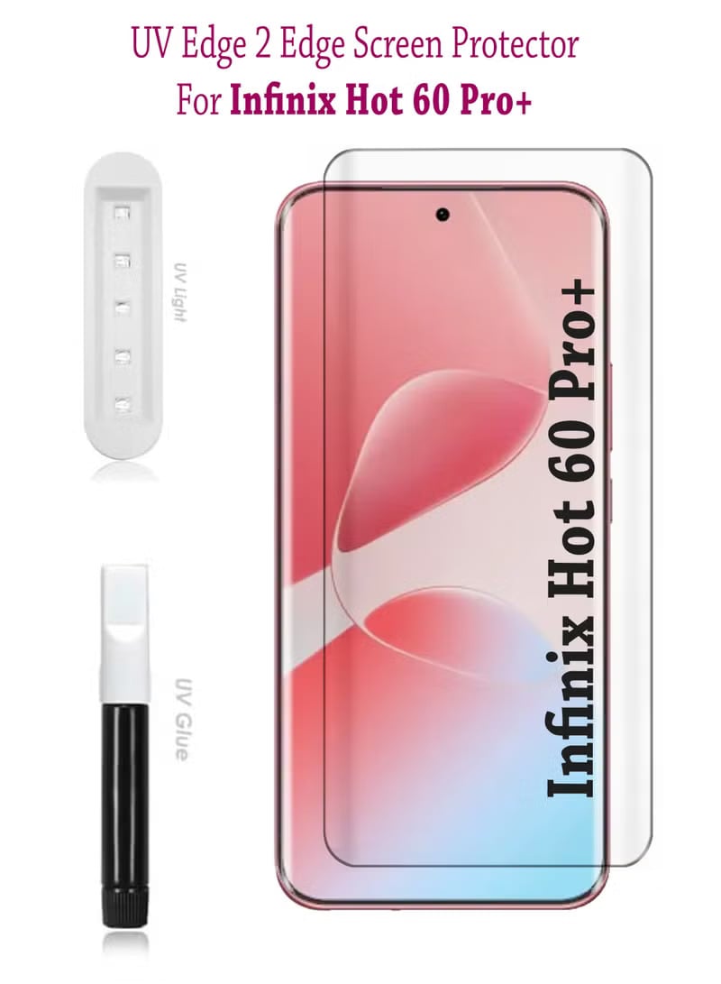 Picture of 2in1 Protector Combo Pack for Infinix Hot 60 Pro+ / Infinix Hot 60 Pro Plus (A+ GRADE) UV Glass Screen Protector + Camera Protector Lens