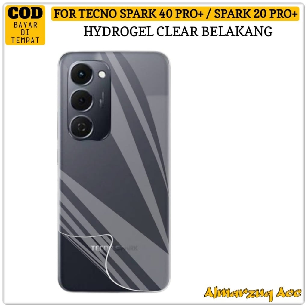 Picture of Tecno Spark 40 Pro+ / Tecno Spark 40 Pro Plus TPU Protective Film Hydrogel Back Poly Protector Screen Protector Anti-Shatter / High Definition (Back Poly)