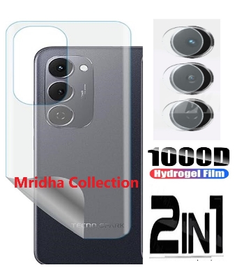 Picture of 2in1 Back Protector Combo Pack for Tecno Spark 40 Pro+ / Tecno Spark 40 Pro Plus (Back Hydrogel Poly Protector+Camera Lens Protector)