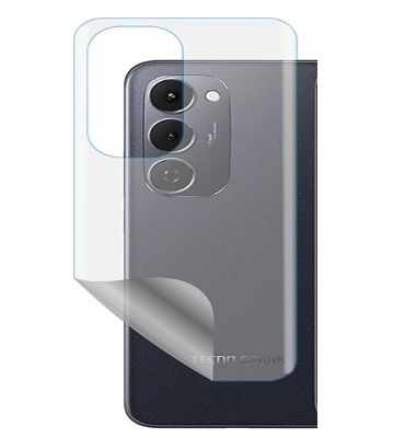 Picture of 2in1 Back Protector Combo Pack for Tecno Spark 40 Pro+ / Tecno Spark 40 Pro Plus (Back Hydrogel Poly Protector+Camera Lens Protector)