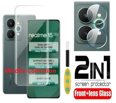 Picture of 2in1 Protector Combo Pack for Realme 15 Pro 5G (A+ GRADE) UV Glass Screen Protector + Camera Protector Lens