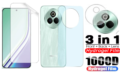 Picture of 3in1 Protector Combo Pack for Realme P3 Pro 5G (Front Hydrogel Screen Protector Poly+Back Hydrogel Poly Protector+Camera Lens Protector)