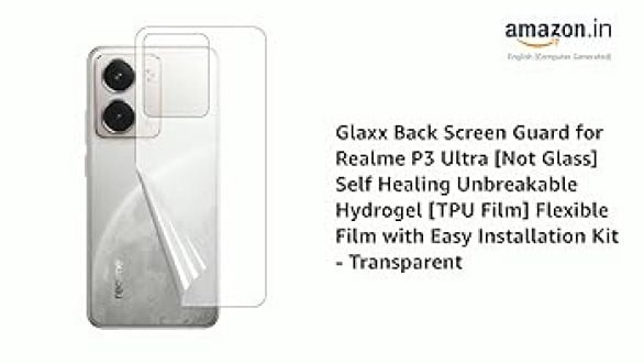 Picture of Realme P3 Ultra 5G (4 Layers) TPU Hydrogel Machine Cutting Screen Protector Film High Definition (Back Poly)