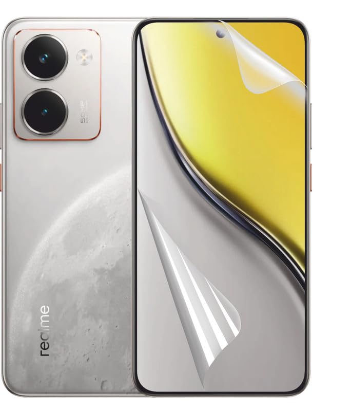 Picture of 3in1 Protector Combo Pack for Realme P3 Ultra 5G (Front Hydrogel Screen Protector Poly+Back Hydrogel Poly Protector+Camera Lens Protector)