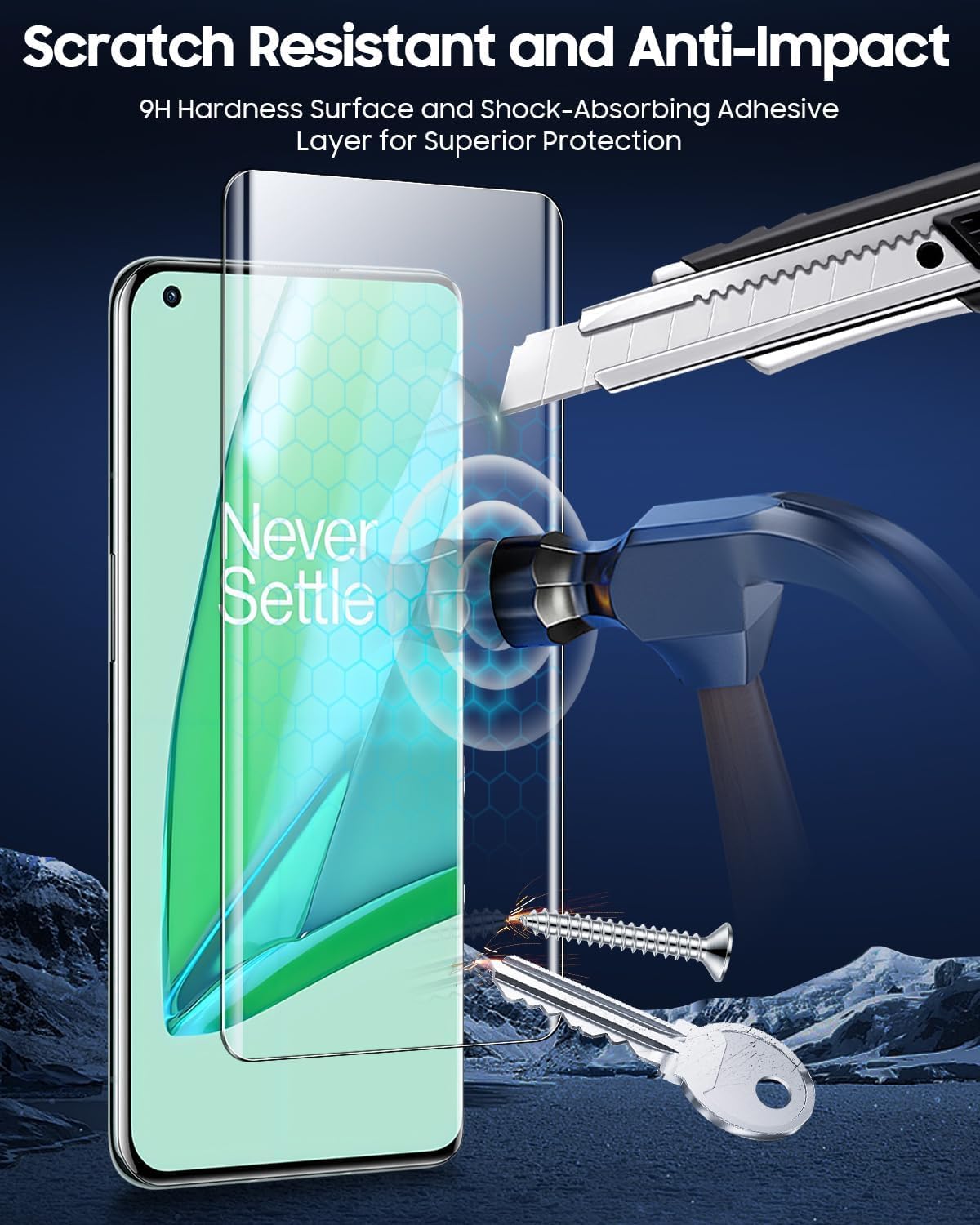 Picture of Tecno Spark Slim (A+ GRADE) Premium UV Tempered Glass Screen Protector Curved with Liquid Glue and UV Light -Transparent Clear