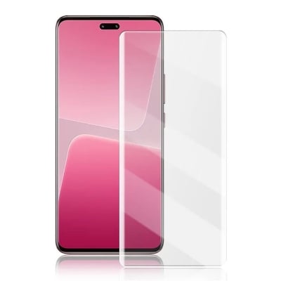 Picture of Xiaomi Civi 5 Pro (A+ GRADE) Premium UV Tempered Glass Screen Protector Curved with Liquid Glue and UV Light -Transparent Clear