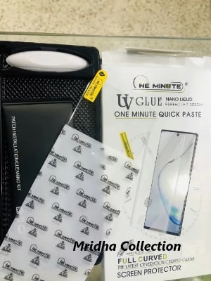 Picture of Tecno Pova Slim (A+ GRADE) Premium UV Tempered Glass Screen Protector Curved with Liquid Glue and UV Light -Transparent Clear
