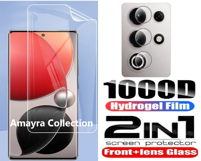 Picture of 2in1 Protector Combo Pack for itel Super 26 Ultra (Front Hydrogel Screen Protector Poly + Camera Lens Protector)