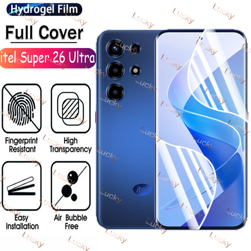 Picture of 2in1 Protector Combo Pack for itel Super 26 Ultra (Front Hydrogel Screen Protector Poly + Camera Lens Protector)