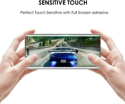 Picture of Honor Magic8 Pro (A+ GRADE) Premium UV Tempered Glass Screen Protector Curved with Liquid Glue and UV Light -Transparent Clear