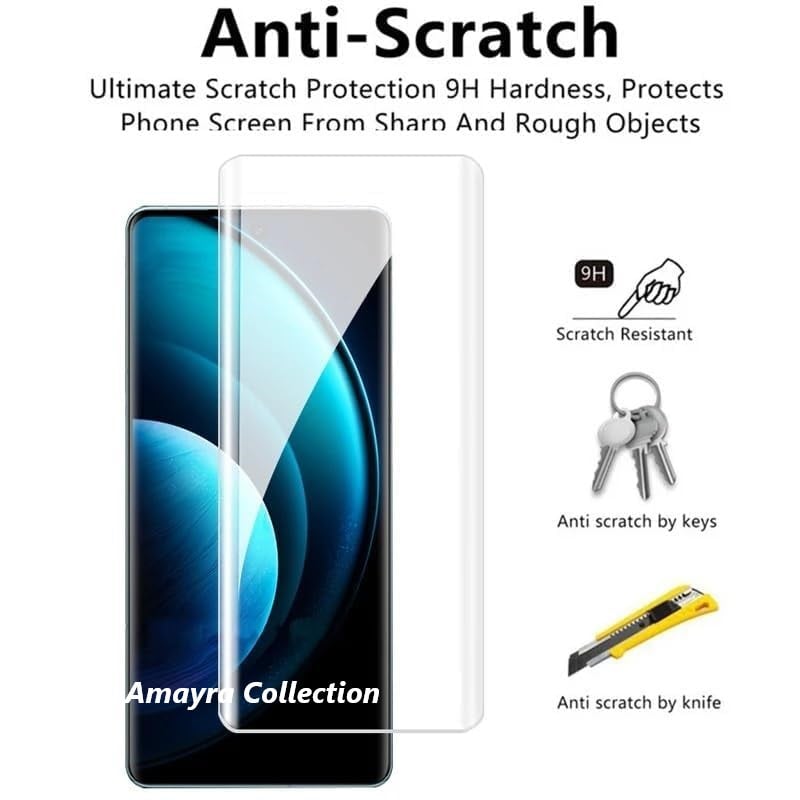 Picture of vivo X200 Pro (A+ GRADE) Premium UV Tempered Glass Screen Protector Curved with Liquid Glue and UV Light -Transparent Clear