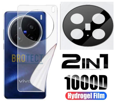 Picture of 2in1 Back Protector Combo Pack for vivo X200 Pro (Back Hydrogel Poly Protector + 3D Camera Lens Protector Glass)