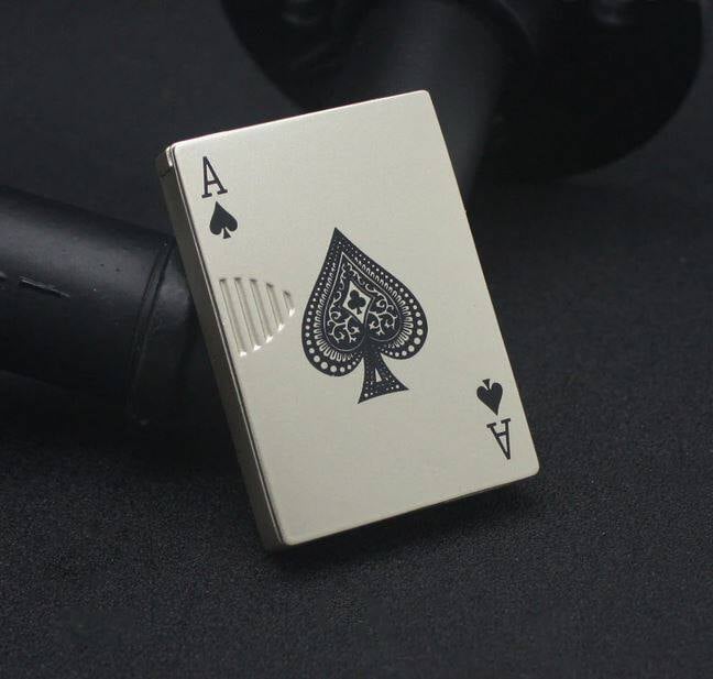 Picture of Metal Card Gas Lighter Golden Wit Money Checker Light