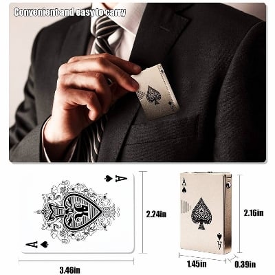 Picture of Metal Card Gas Lighter Golden Wit Money Checker Light
