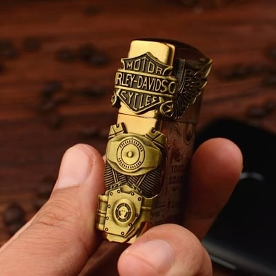 Picture of 3D Harley Davidson Look Windproof Zippo Style Gas Lighter