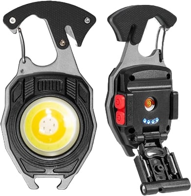 Picture of Outtobe Keychain Light Mini LED light Portable Multi-function COB Flood light Outdoor USB Rechargeable Keychain Light 6 Mode Strong Magnet Work Light Repair Work Outdoor Camping Light