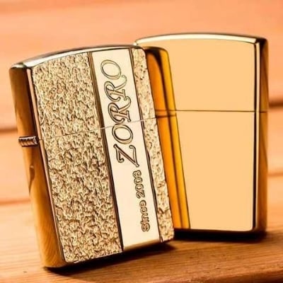 Picture of ZORRO ULTIMATE JUSTICE BRASS METALLIC GOLD COLOR LIGHTER 23HK 2007 Model