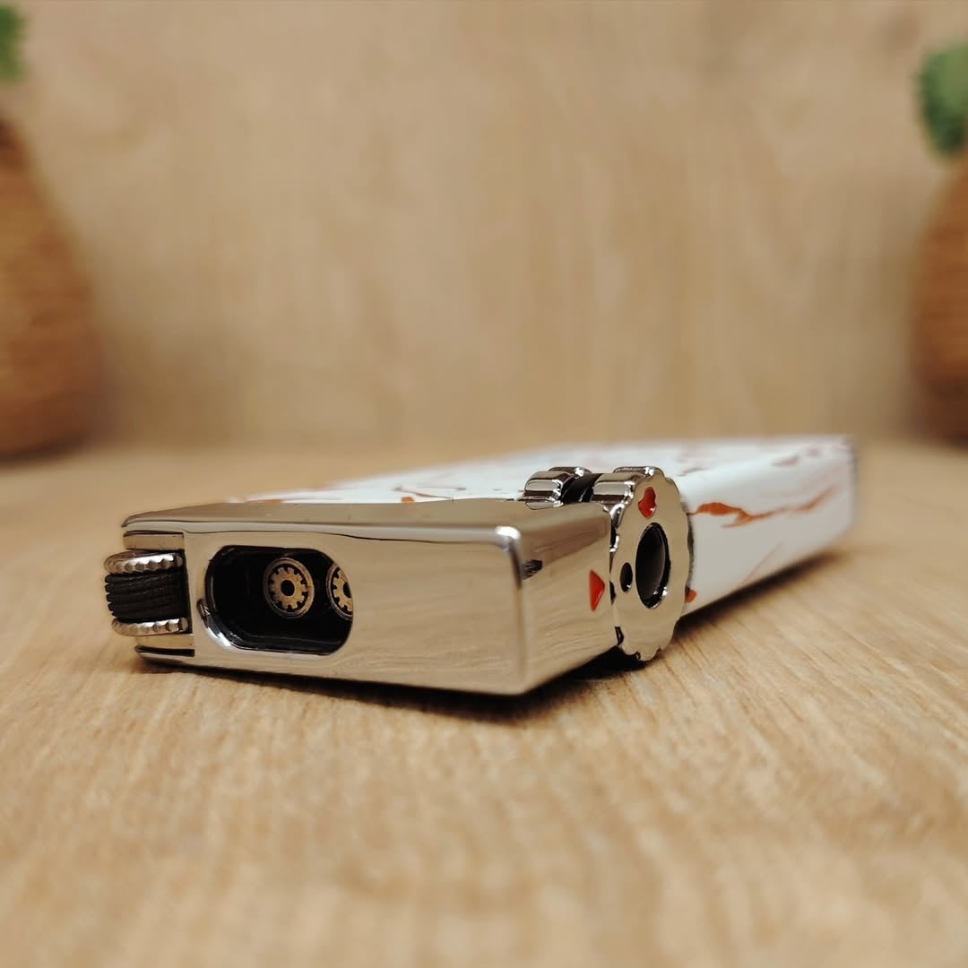 Picture of JOBON Premium Jet Lighter, Direct Injection Turbo Lighter, Gas Cigar Lighter, Windproof, Injected Type, Camping, Jet Lighter (No Gas), White