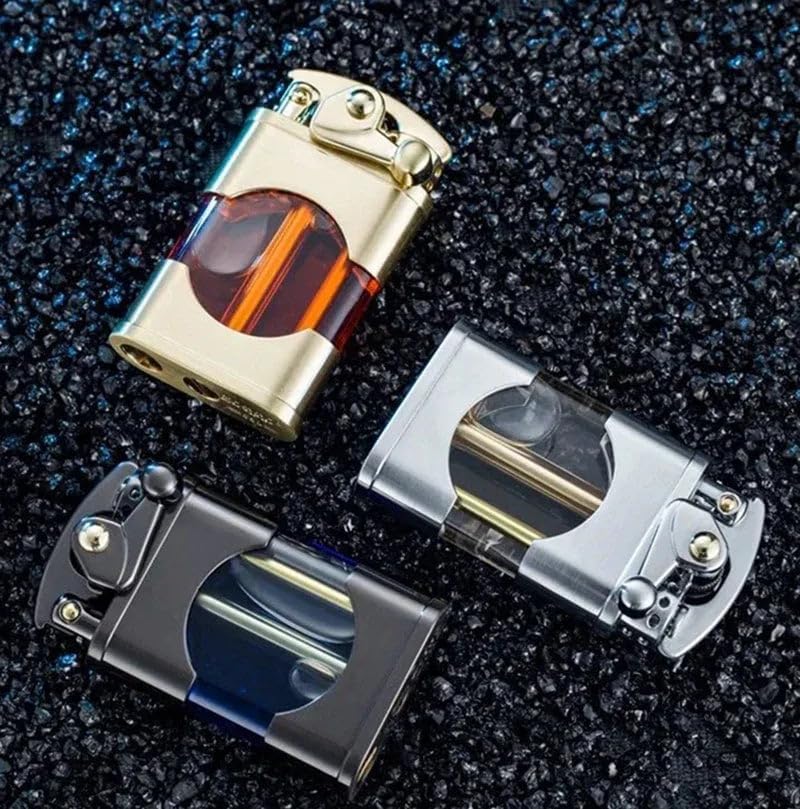 Picture of ZORRO Windproof Metal Kerosene Lighter Transparent Fuel Tank Creative Retro Flint Oil Lighter