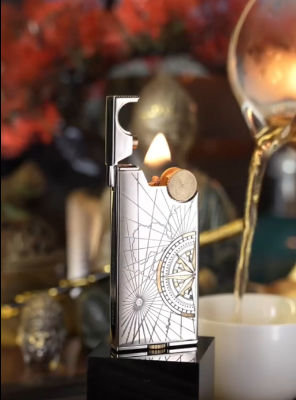 Picture of CHIEF Ultra Thin Grinding Wheel Oil Lighter, Pure Copper, Small and Slim, Portable Fashionable High-end Gift