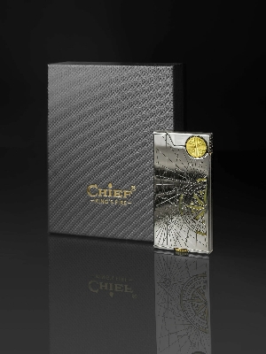 Picture of CHIEF Ultra Thin Grinding Wheel Oil Lighter, Pure Copper, Small and Slim, Portable Fashionable High-end Gift